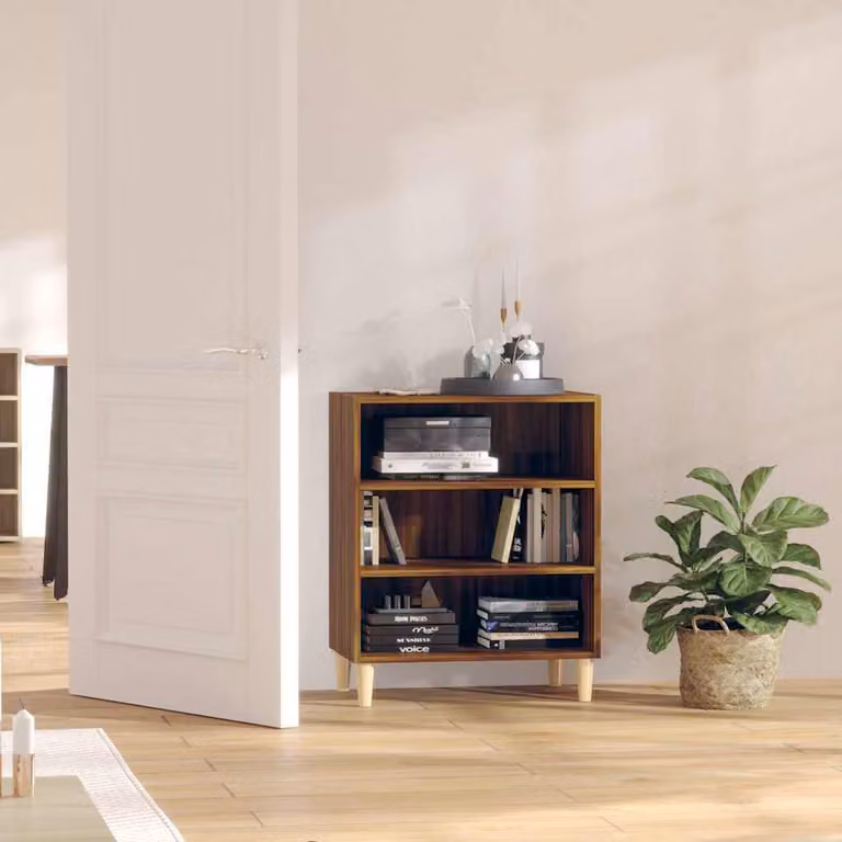 Credenza moderna vidaXL in legno color rovere marrone, L: 57 cm, P: 35 cm, H: 70 cm