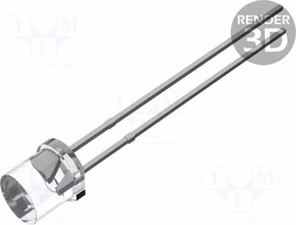 1 LED, angolo di emissione 140°, dimensioni 5mm, corrente 20mA, tensione 3,8÷5V, modello: lampeggiante, tricolore, codice OST1MA57E1A, versione speciale
