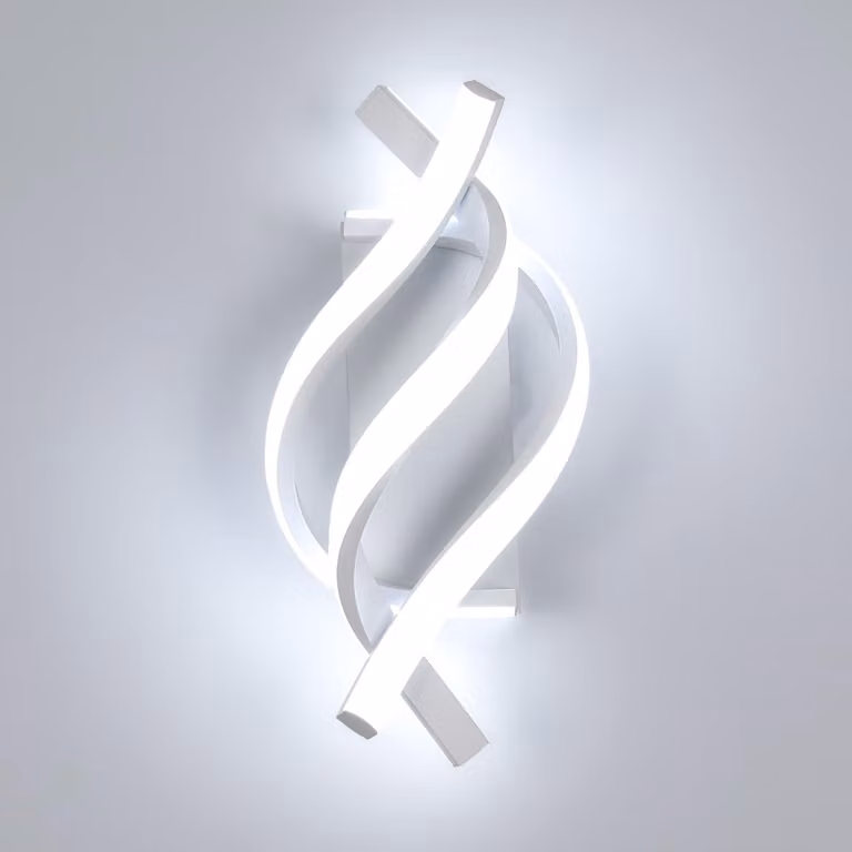 DAXGD, applique LED da parete, interni, 22W, 2500LM, moderna lampada da parete LED in alluminio, bianca, per illuminazione di camere da letto, soggiorni, corridoi, scale, cucine, luce bianca fredda 6500K