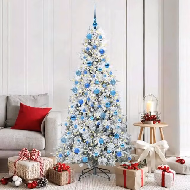 Albero di Natale Artificiale con LED Bianco vidaXL Altezza: 180 cm