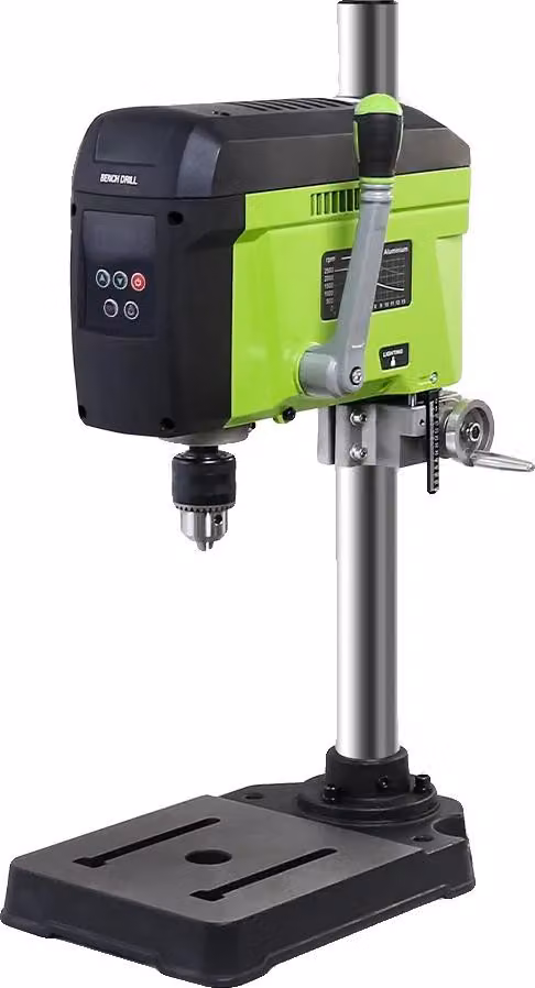Trapano a colonna, velocità regolabile, luce di lavoro a LED, BG-516809