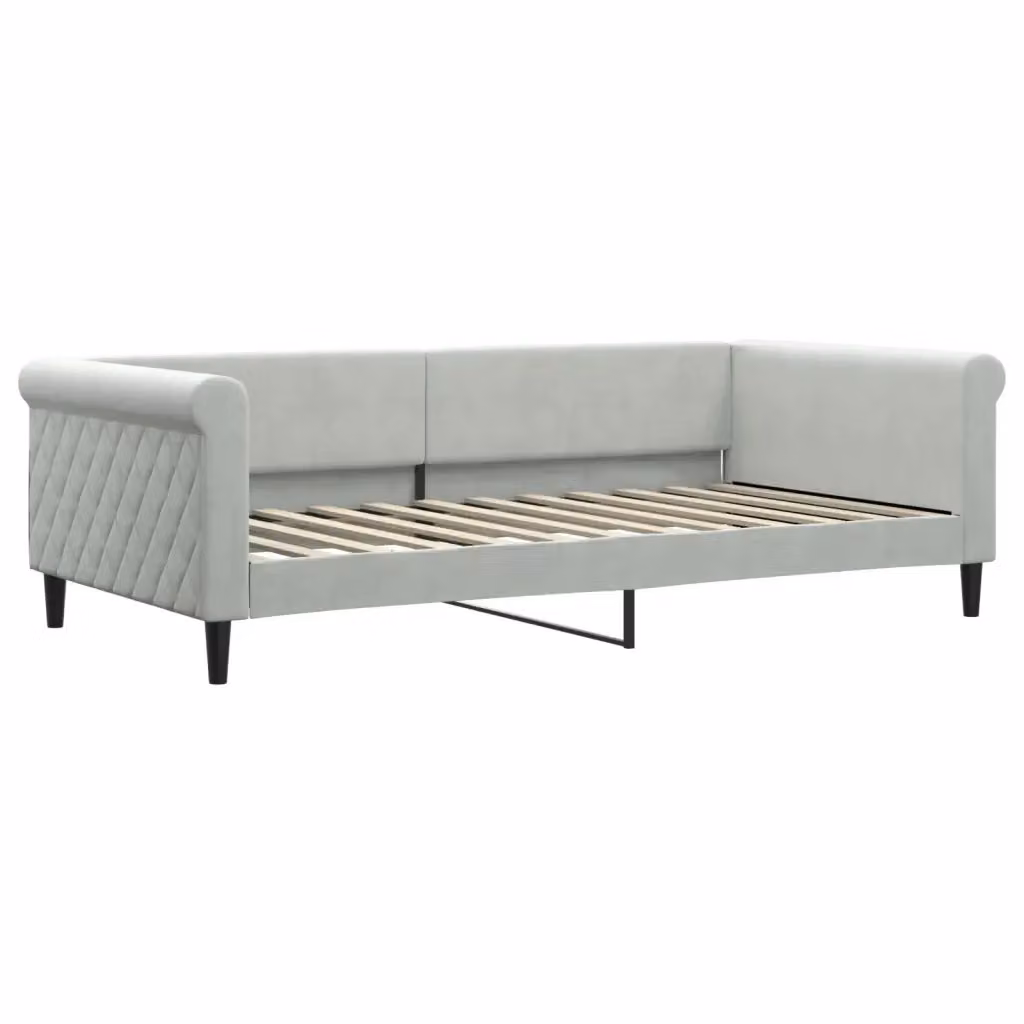 Letto da giorno moderno vidaXL in velluto grigio L: 229 cm, P: 110 cm, H: 68 cm – 2