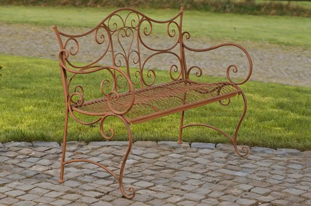 Panchina da giardino Tara marrone antico
