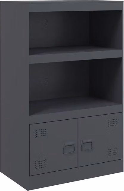 Credenza moderna in acciaio antracite opaco per sala da pranzo L: 67 cm, P: 39 cm, H: 107 cm – 1