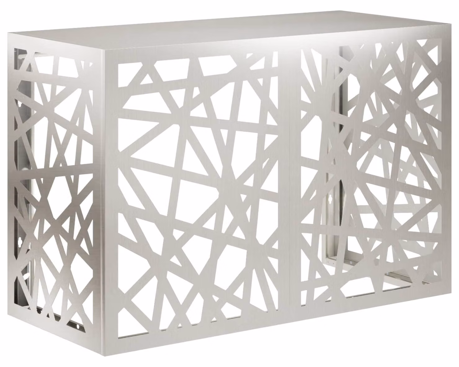 Coperchio per aria condizionata argento 90 x 40 x 60 cm in acciaio inox