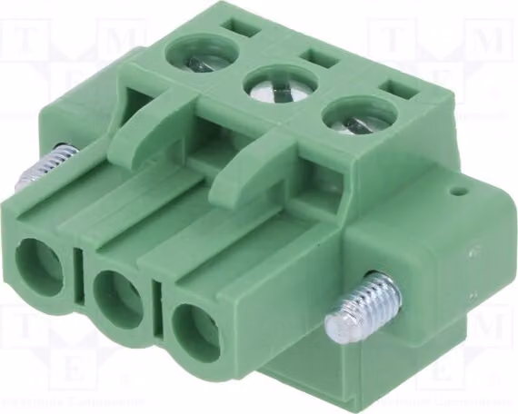 1 x Profilo di chiusura disattivabile, con 3 connettori dritti da 5 mm, femmina, modello 2EDGKFM-5.0-03P-14-00AH