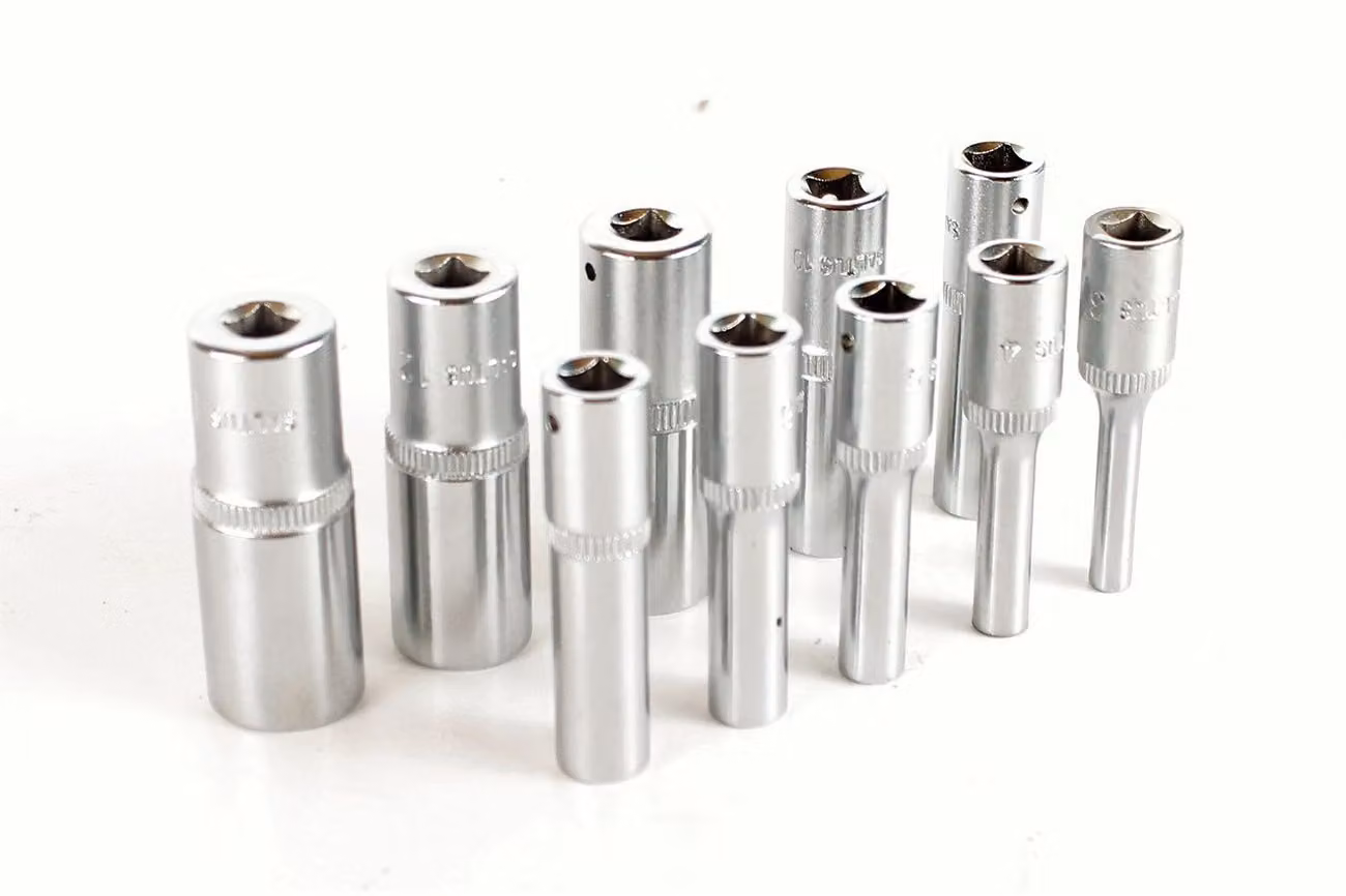 SALTUS Set di chiavi a bussola da 1/4" 3-14 mm a doppio esagono 10 pezzi lunghi