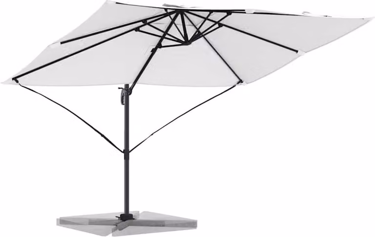 Ombrellone Sabbia 351 x 250 x 260 cm Poliestere e Alluminio