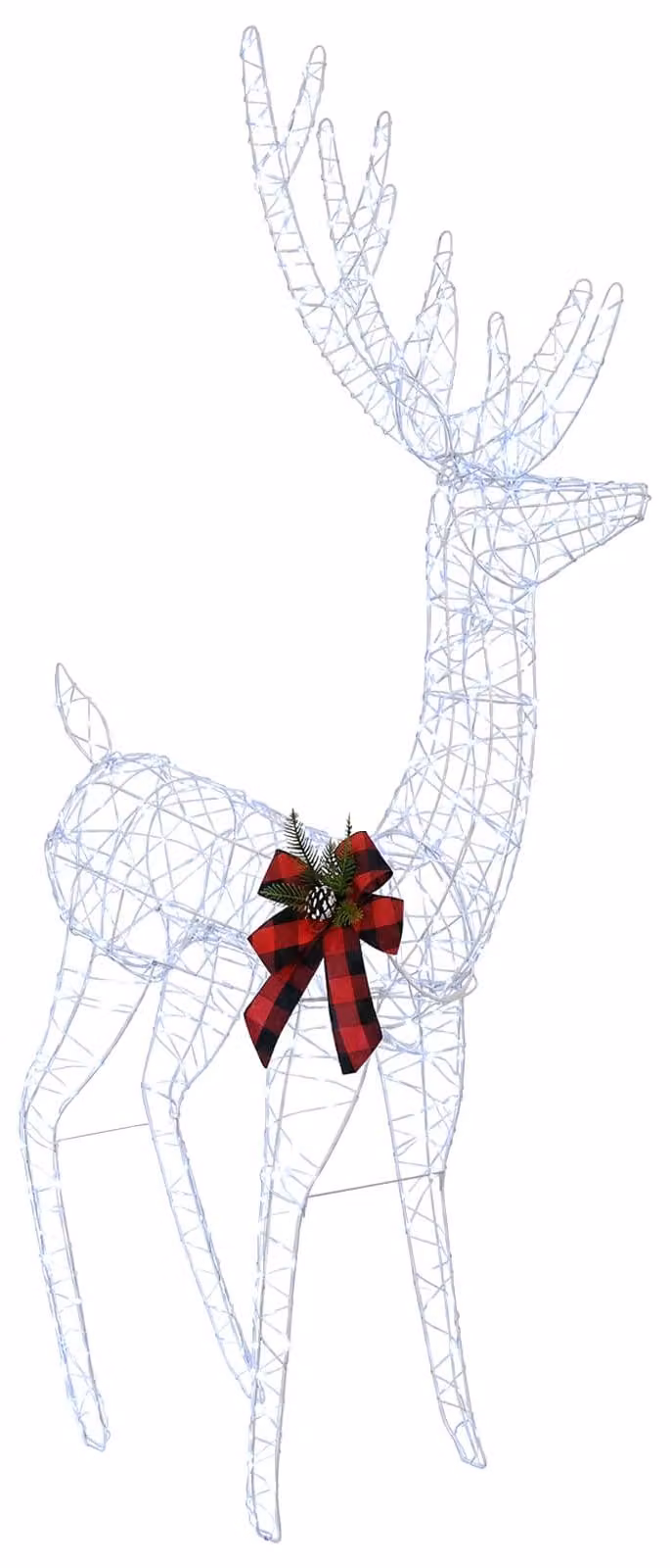 Alce di Natale 3D, modello LOVIISA, con 560 LED bianchi freddi, dimensioni 96 x 40 x 180 cm