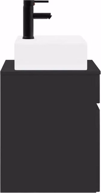 Mobile Lavabo | Armadio Lavabo da Parete Nero 39 x 41 x 62,5 cm