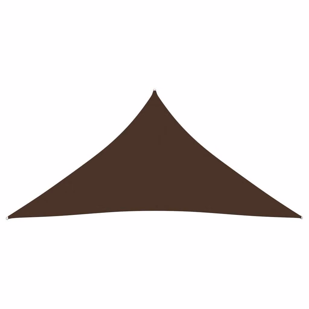 The Living Store Tenda da sole in tessuto Oxford Triangolare 3,6x3,6x3,6 m Marrone