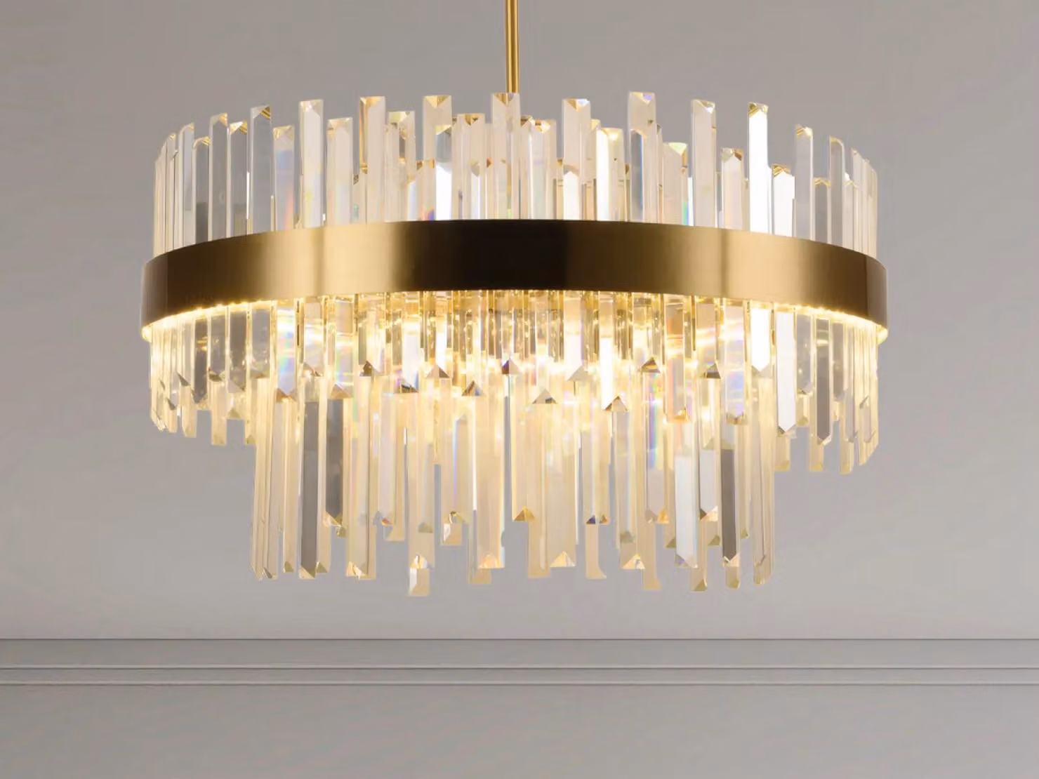 Lampadario a cristalli a LED con telecomando, 80W - J6321/C
