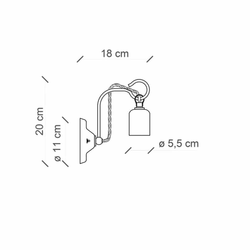 Applique Retro Ferroluce in Ceramica e Metallo Rossa con Attacco E27 – 2