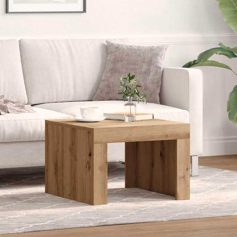 Maison Exclusive - Tavolino Artisan in rovere 50 x 50 x 35 cm Materiale ligneo