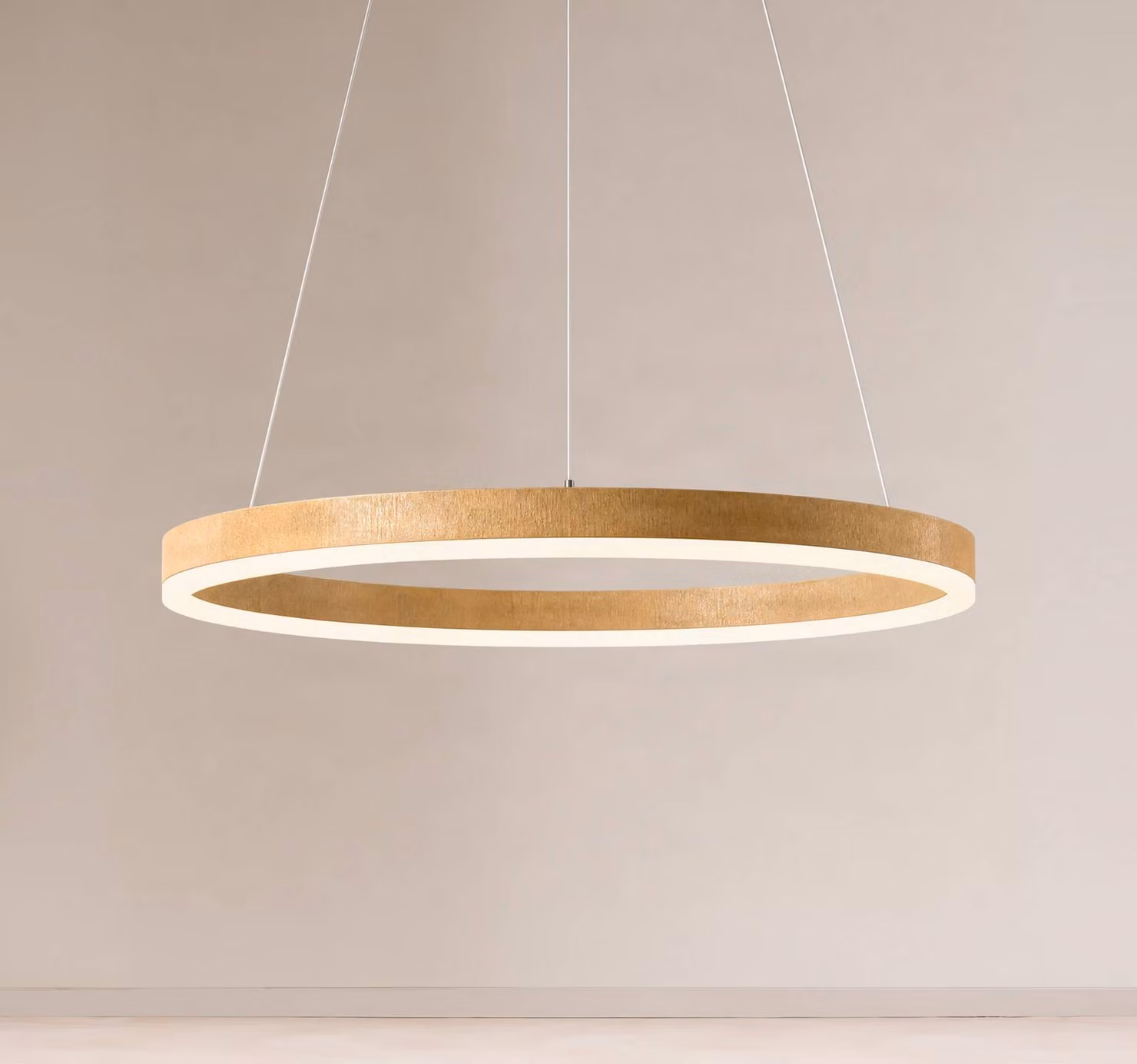 Lampada a sospensione Thelma Lucande, dimmerabile, Legno chiaro, Soggiorno / Sala da pranzo, Plastica, Moderno, Lampada a sospensione