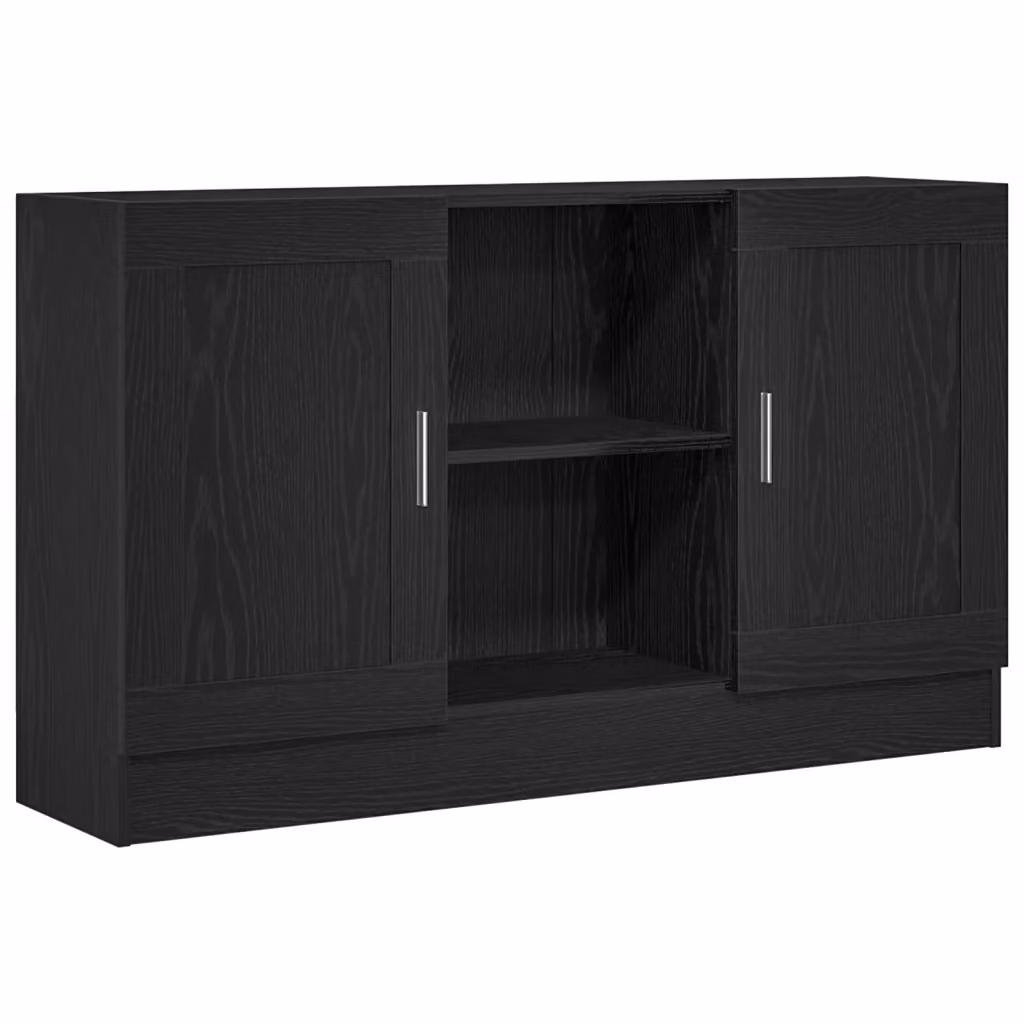 Credenza moderna vidaXL in MDF nero L 120 x P 30,5 x H 70 cm – 2