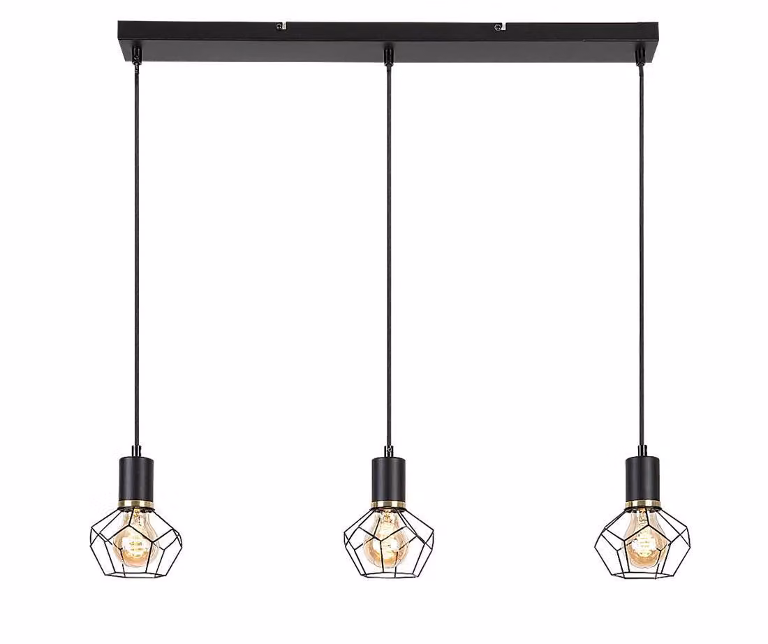 Rabalux 72242 Famiglia di luci moderne in metallo nero opaco