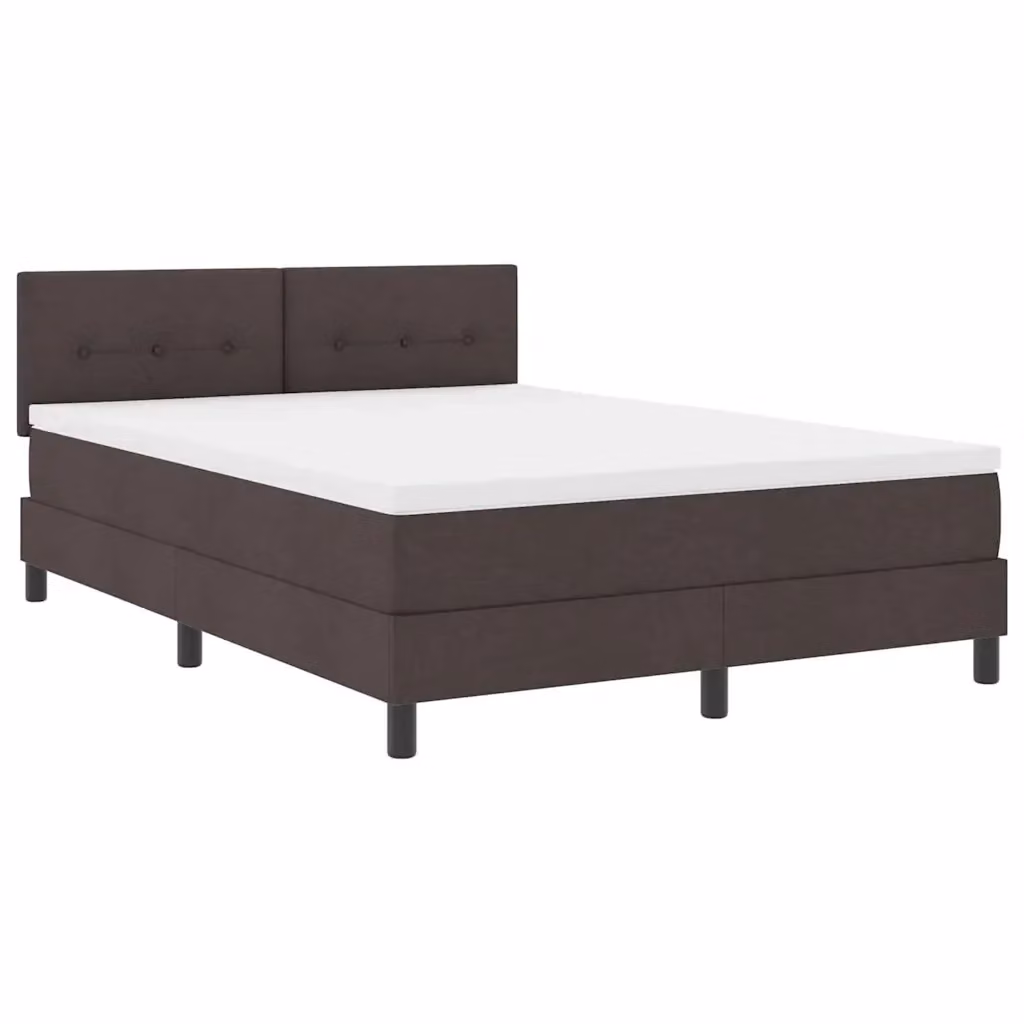Letto a molle con testiera vidaXL in tessuto marrone con cassetti L/P/H: 140 x 200 x 203 cm – 2