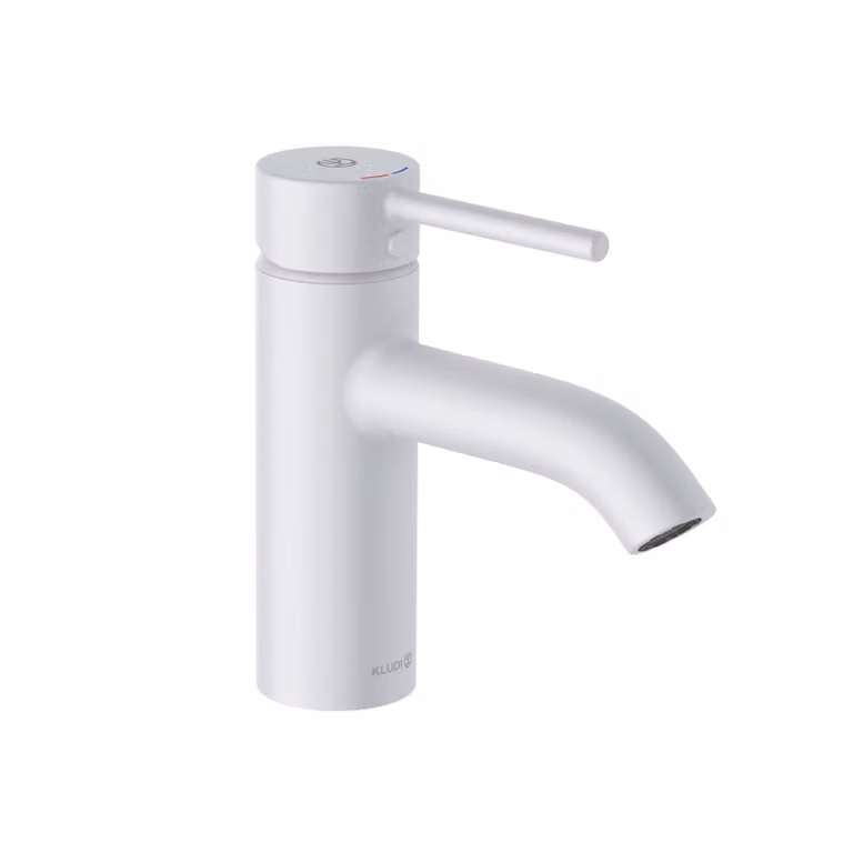 KLUDI BOZZ Mitigeur monocommandé pour lavabo, hauteur de bec 75mm, garniture d'écoulement PUSH-OPEN, 382665376, 382665376