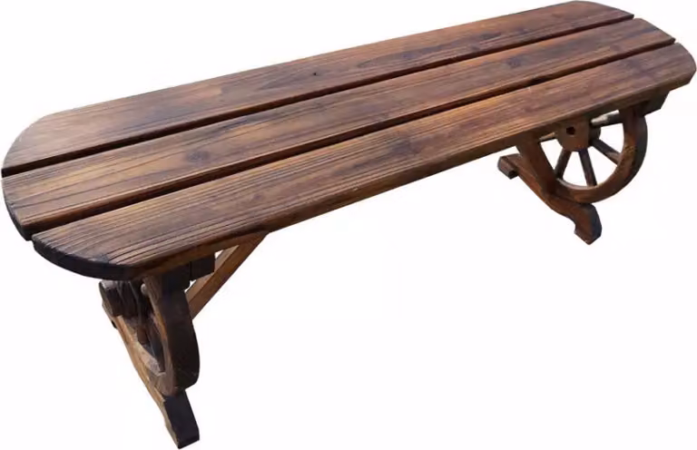 Panca da giardino senza schienale Panca in legno Panca da parco 120x28x41cm