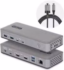 Docking Station HUB 3 in 1 Startech.Com USB C con Dual Monitor, Grigio