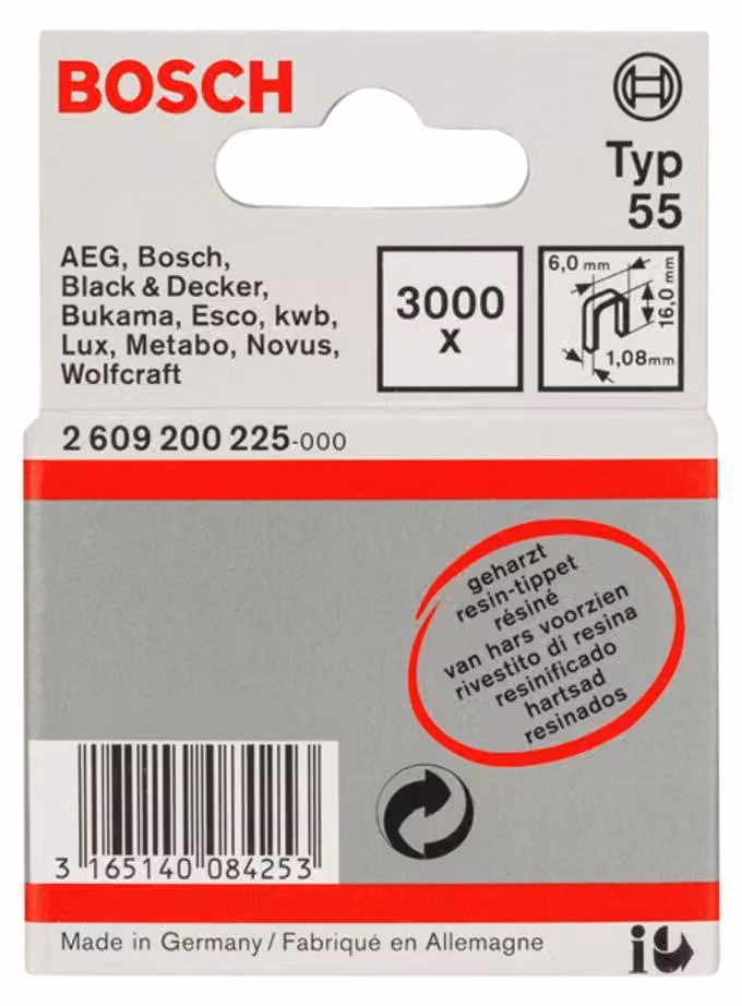 Graffette Bosch 3000 Tacker 16/6 mm tipo55