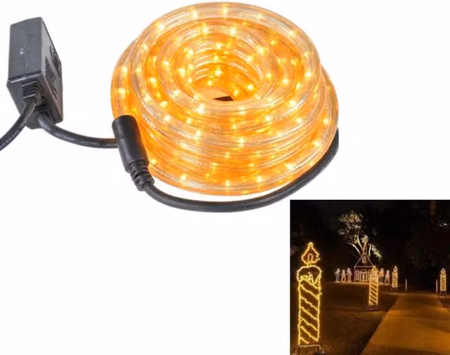 TUBO LUMINOSO LED LUCI DI NATALE IMPERMEABILE ESTERNO BIANCO CALDO 10 METRI