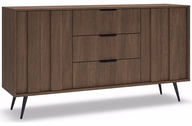 Selsey, mobile bar/credenza, aspetto legno di quercia, 153 cm