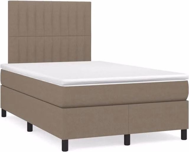 Letto a Molle con Materasso vidaXL con Illuminazione LED e Porta USB in Tessuto L/P/H: 120 x 200 x 123 cm