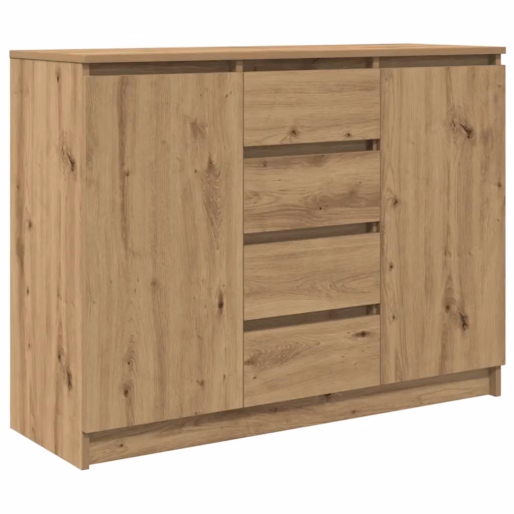 Credenza Buffet con Cassetti Design Mania in Rovere Marrone Moderno L: 100,5 cm, P: 35 cm, H: 76 cm – 2