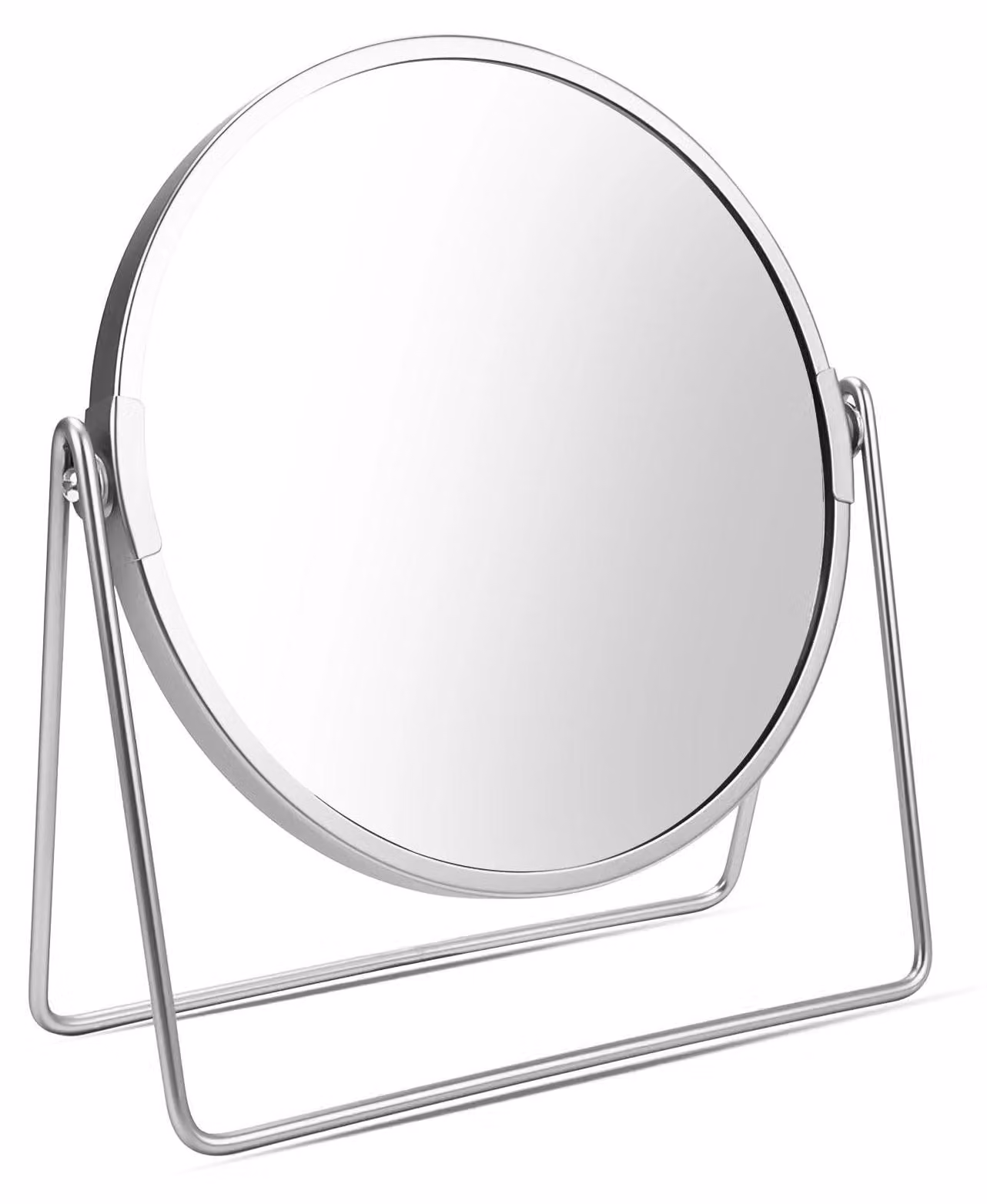 Specchio trucco a doppio lato, rotondo, compatto, confezione singola, per uso cosmetico