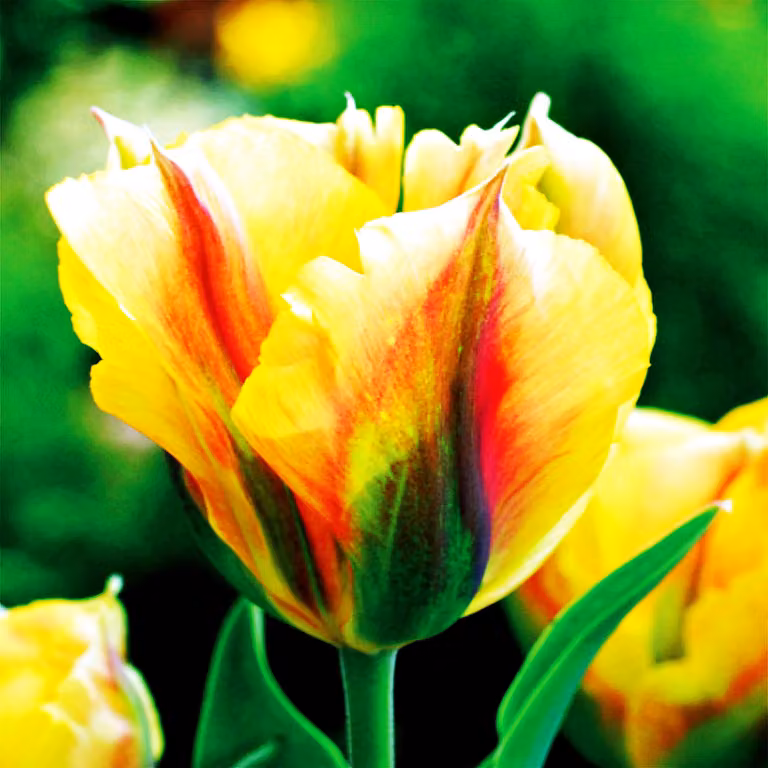 Tulipani Bulbi Fiori Viridiflora Tulipano Golden Artist 5 pz.