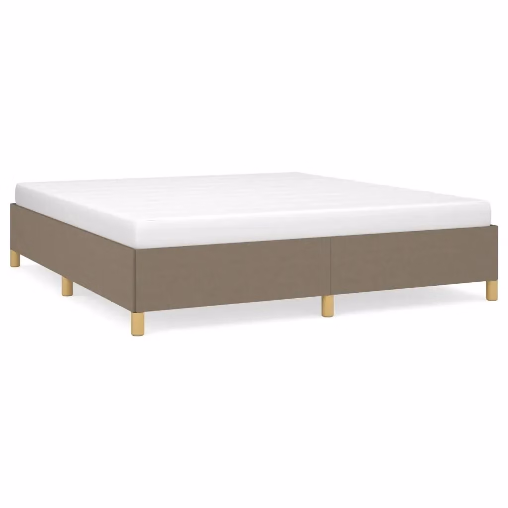 Letto con Struttura Imbottita e Rete a Doghe Cambrate vidaXL, Colore Grigio/Beige, L/P/H: 160 x 203 x 35 cm – 2