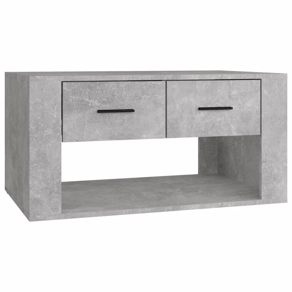 Tavolino da Salotto Grigio Cemento 80x50x40cm Legno Multistrato
