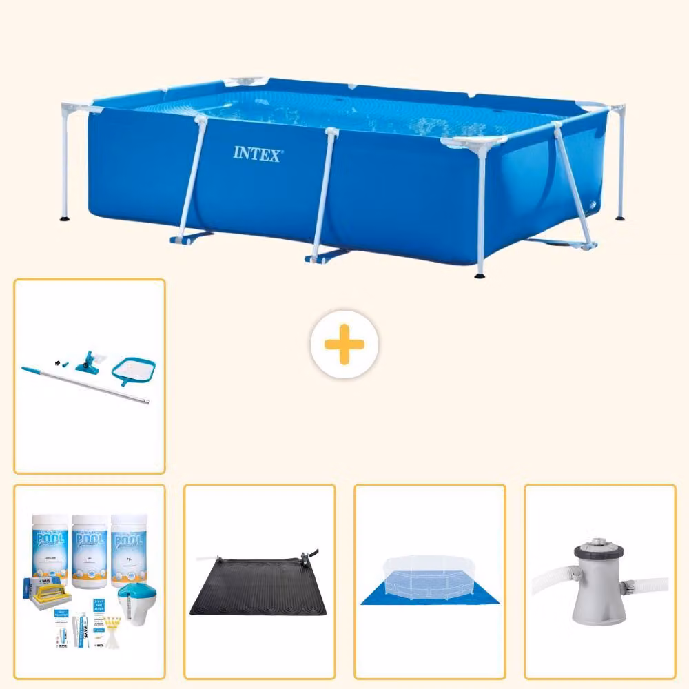 Piscina fuori terra rettangolare - 260x160x65 cm - composta da 6 elementi - modello S20823