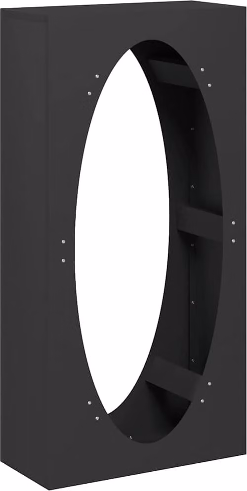 Rastrelliera per Legna da Ardere Nera 50x23x100 cm