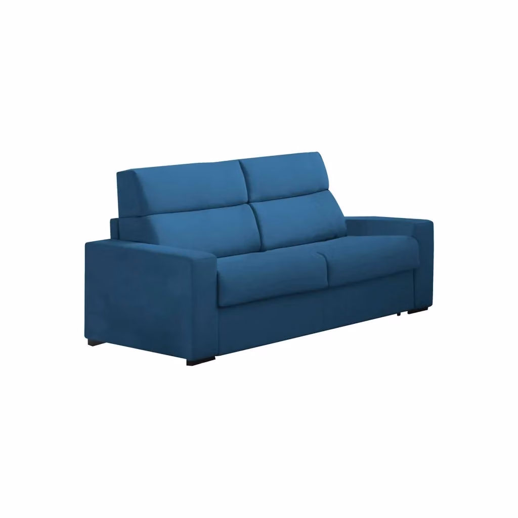 Divano Letto Casabona 2 Posti con Coperture Sfoderabili, Made in Italy, Blu, L: 180 cm, P: 95 cm – 2
