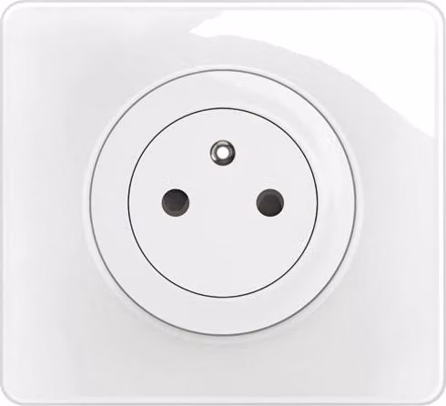 Contatto di protezione 2p+t Surface Confort con piastra piena bianca - Legrand