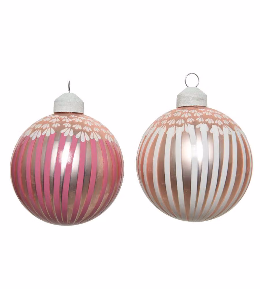 Sfera Gocce e Righe Rosa