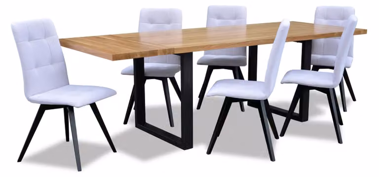 Ess Zimmer Holz Tisch Design Wohn Set Garnitur Set Klassische Möbel 7 tlg.