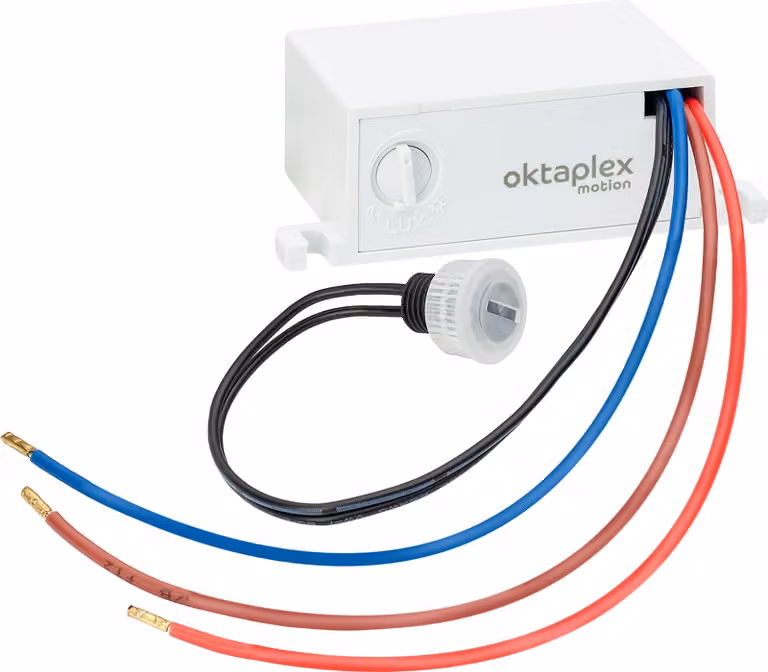 Oktaplex sensore crepuscolare incorporato IP65 soglia crepuscolare regolabile interruttore crepuscolare 230V LED adatto