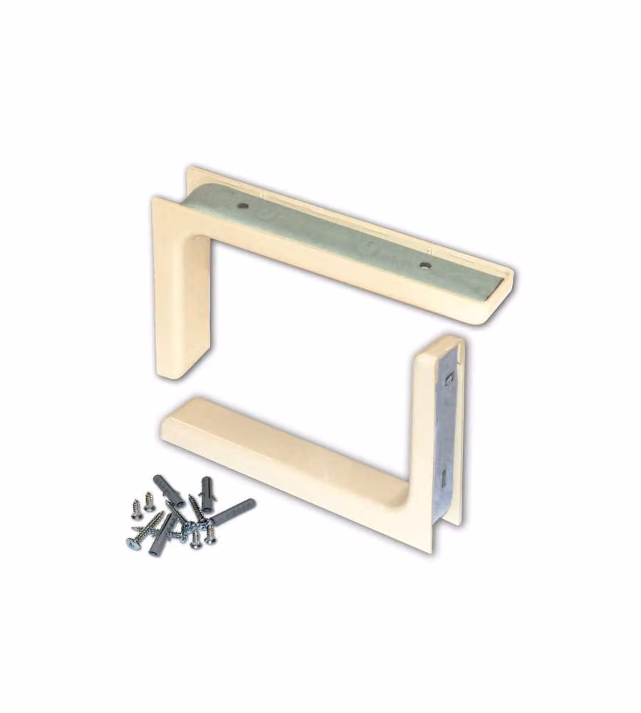 Reggimensole con copertura plastica 2 pz. - 80 x 120 mm. - bianco