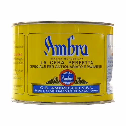 Cera Legno Ambra Solida Marrone Ml 500   Ambrosoli