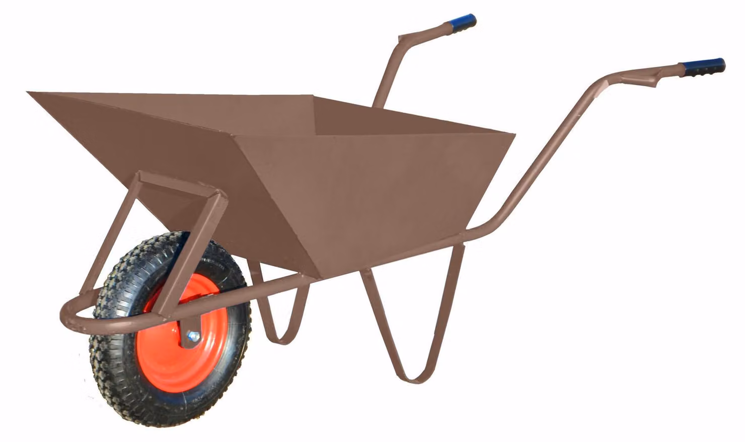 Carrello da cantiere da 85 l, 1,5 mm, marrone, con protezione per le ruote