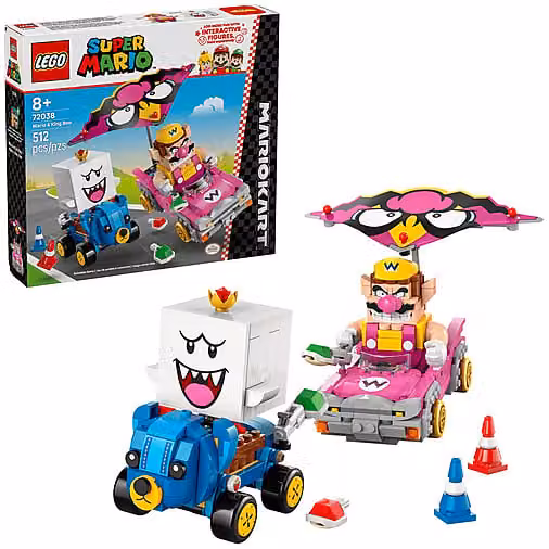 LEGO Super Mario Kart Wario e Re Boo Set di Costruzioni Multicolore 72038