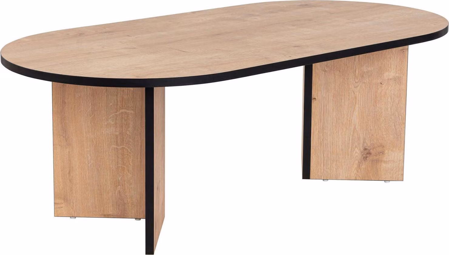 Tavolo da salotto Parrano, tavolo basso da salotto, mensola da caffè, tavolino per divano, 119x60 h40 cm, rovere e nero