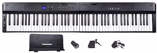 Pianoforte digitale pieghevole Farfisa con tecnologia MIDI, colore nero
