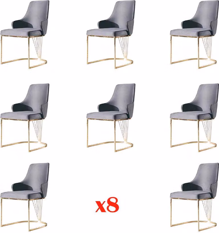 Esszimmer Stuhl Set Garnitur Lehn Stühle Komplett Gruppe Wohnzimmer 8x Stück