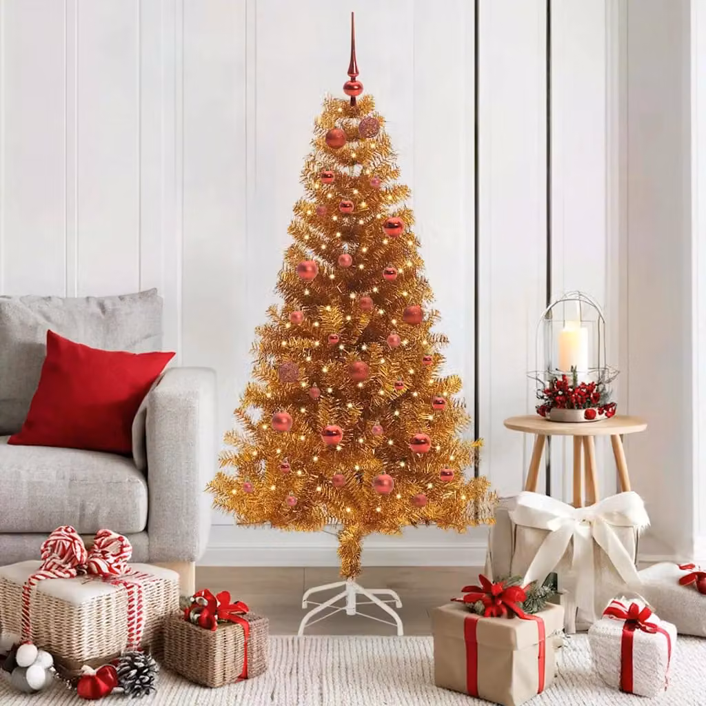 vidaXL Albero di Natale Oro 150 cm PET