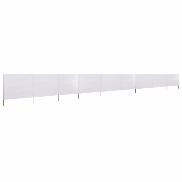 vidaXL 9 pezzi di tessuto frangivento 1200 x 80 cm bianco sabbia